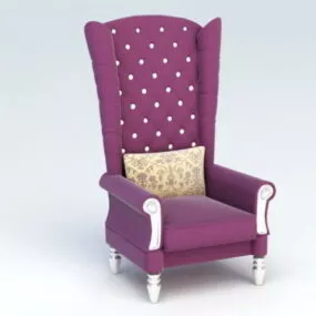 High Back Accent Chair 3d model