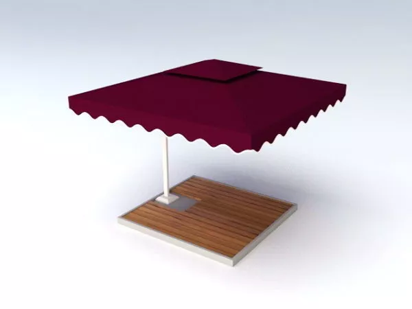 Black Umbrella Set 3d model