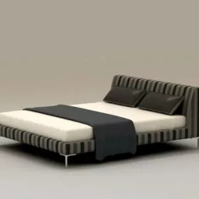 Modern Platform Bed 3d model