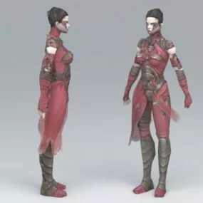 Female Medieval Thief 3d model