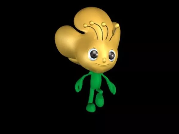 Flower Person Rig 3d model Flower Person Rig 3d model