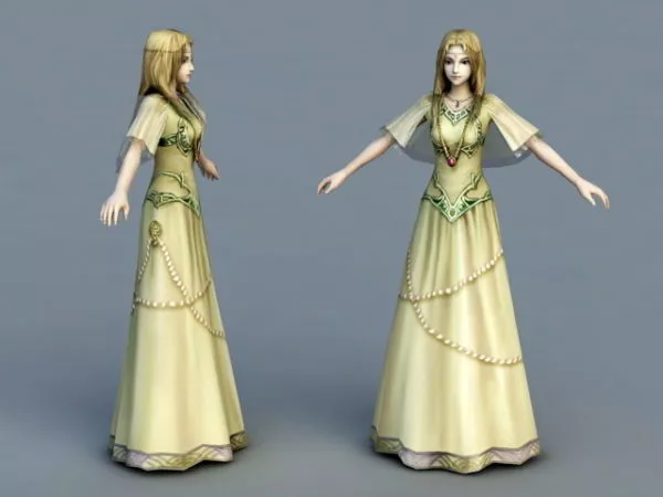 Medieval Princess 3d model Medieval Princess 3d model