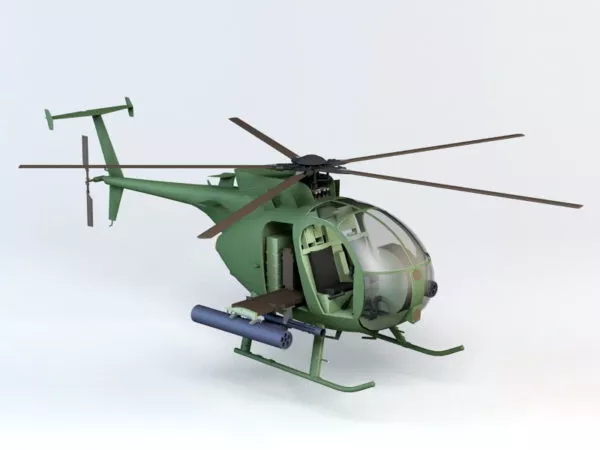 Bomber Military Helicopter 3d model