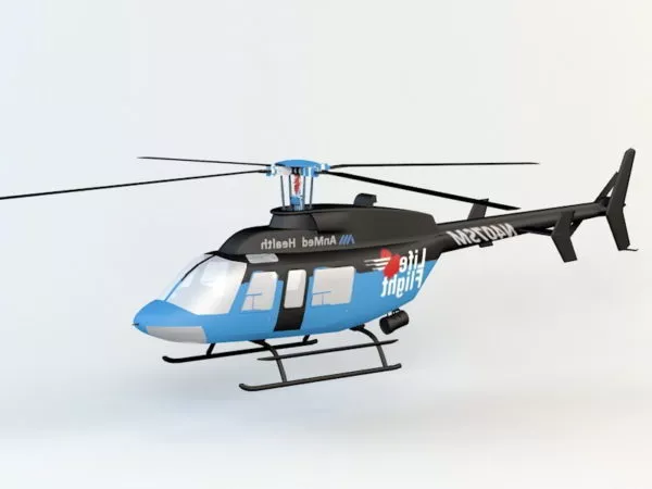 Bell 407 Helicopter 3d model Bell 407 Helicopter 3d model