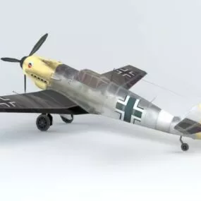 Ww2 Bf 109 Fighter 3d model