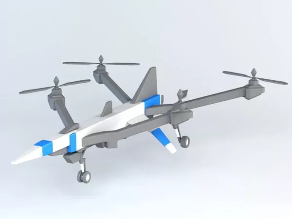 Security Drone Bot 3d model