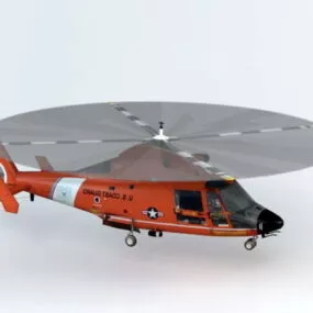 Sa 365 Dauphin Utility Helicopter 3d model