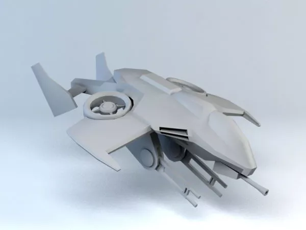 Scifi Wingship Spaceship 3d model