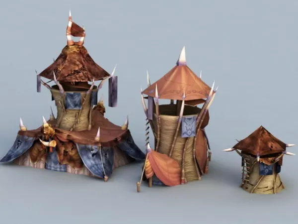 Orc Buildings 3d model Orc Buildings 3d model