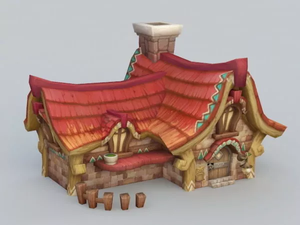 Medieval Bakery House 3d model Medieval Bakery House 3d model