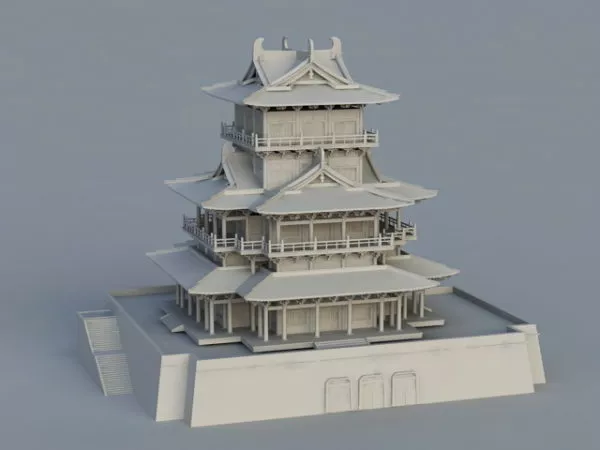 Traditional Chinese Building 3d model Traditional Chinese Building 3d model