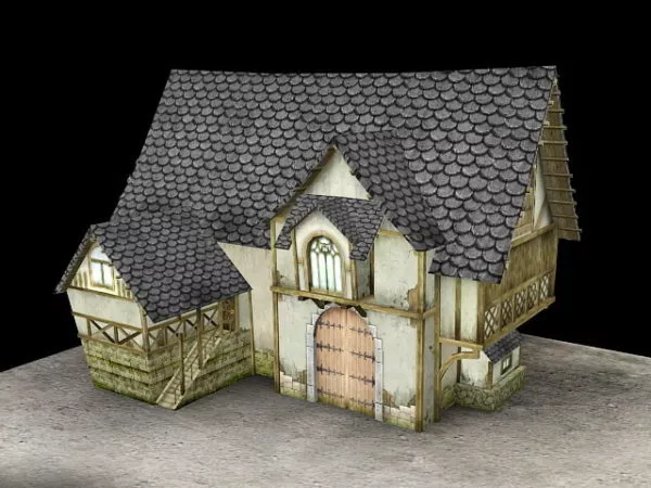 Medieval Town House 3d model Medieval Town House 3d model