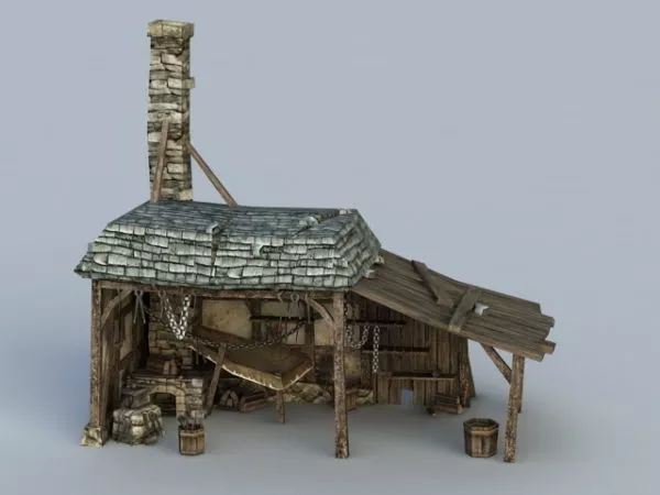 Medieval Blacksmith Building 3d model Medieval Blacksmith Building 3d model