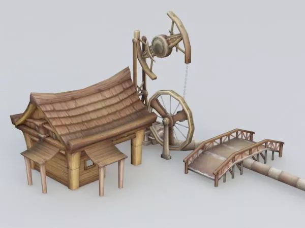 Rustic Factory Building 3d model