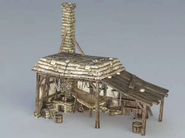 Old Blacksmith Shop 3d model Old Blacksmith Shop 3d model