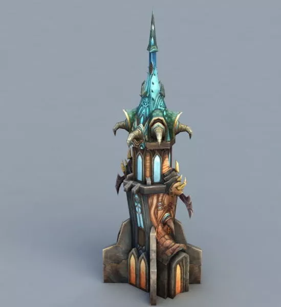 Vintage Watch Tower 3d model