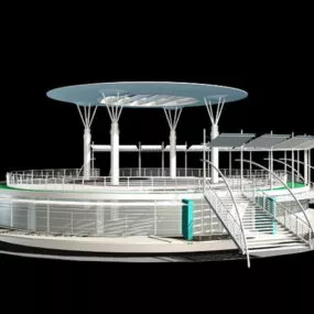 Modern Kiosk 3d model