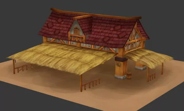 Horse Stable 3d model Horse Stable 3d model