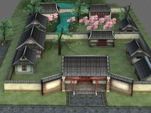 Ancient Chinese Courtyard House 3d model Ancient Chinese Courtyard House 3d model