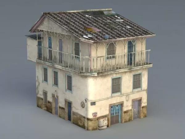 Old Apartment Building 3d model Old Apartment Building 3d model