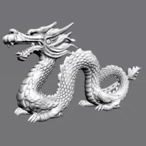 Chinese Dragon Sculpture 3d model