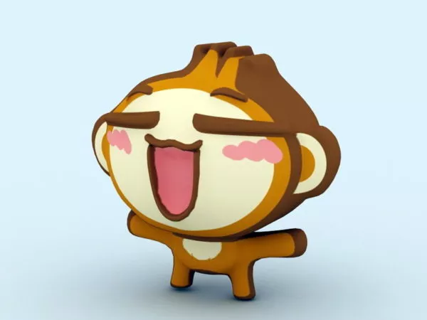 Cartoon Monkey Rig 3d model Cartoon Monkey Rig 3d model