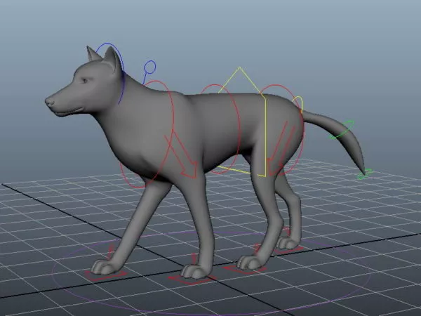 Animated Wolf Rig 3d model Animated Wolf Rig 3d model