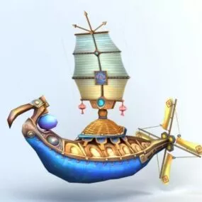 Anime Flying Ship 3d model