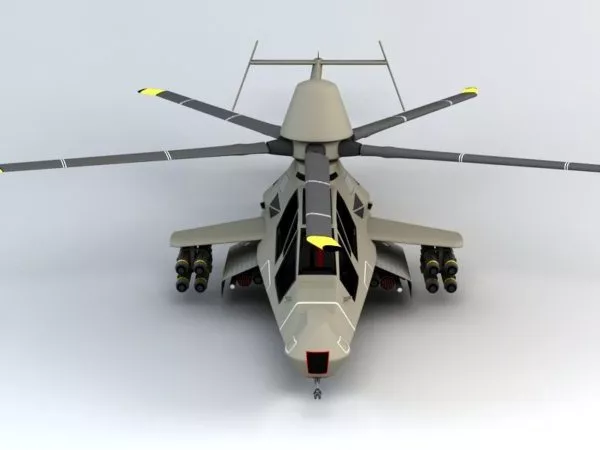 Red Rescue Helicopter 3d model