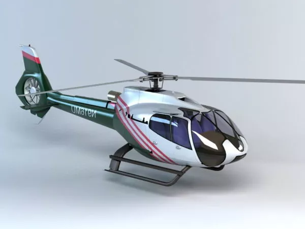 Military Helicopter With Missiles 3d model