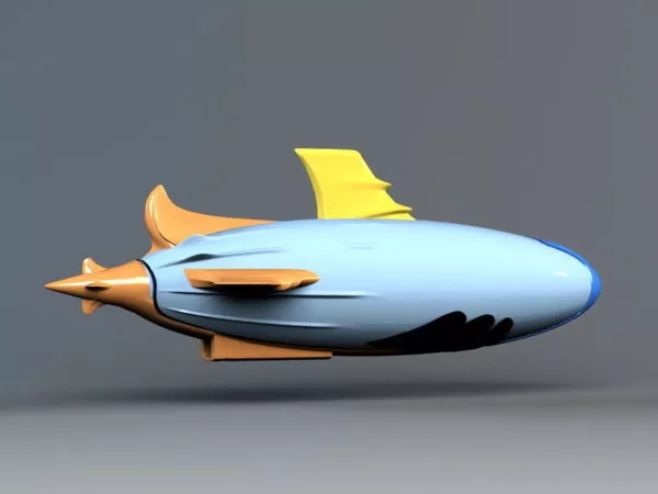 Cartoon Airship 3d model Cartoon Airship 3d model
