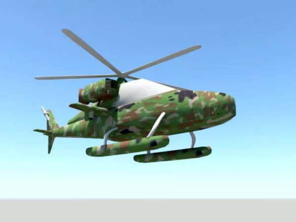Bell 206 Helicopter 3d model