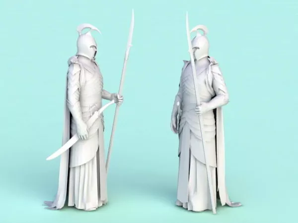 Male Elf Warrior 3d model Male Elf Warrior 3d model
