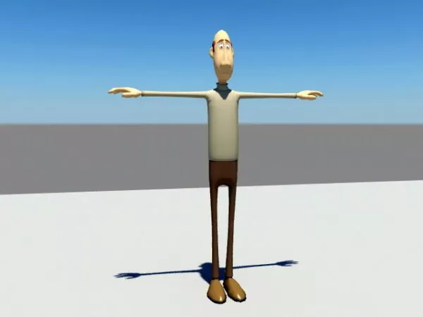 Old Man Cartoon Rig 3d model Old Man Cartoon Rig 3d model