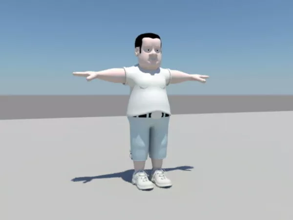 Fat Man Rig 3d model Fat Man Rig 3d model