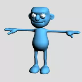 Blue Human Rig 3d model