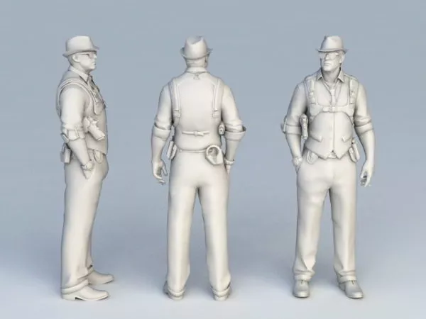 Fbi G-man 3d model Fbi G-man 3d model