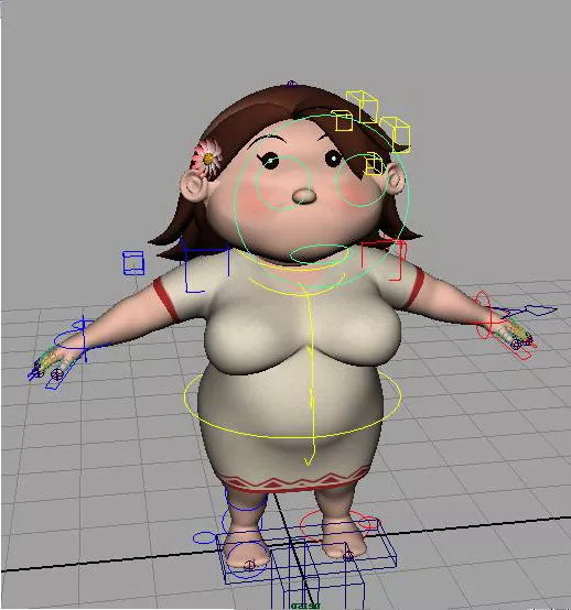 Fat Aunt Rig 3d model Fat Aunt Rig 3d model