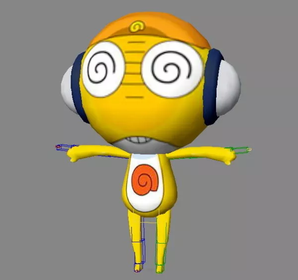 Yellow Cartoon Character Rig 3d model Yellow Cartoon Character Rig 3d model
