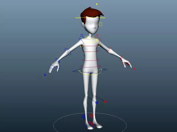 Cartoon Boy Rig 3d model Cartoon Boy Rig 3d model