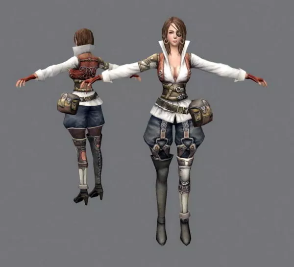 Pretty Female Pirate 3d model Pretty Female Pirate 3d model