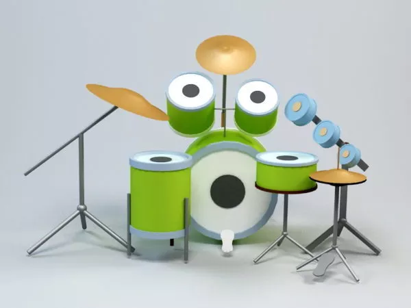 Instrument Single Drum 3d model