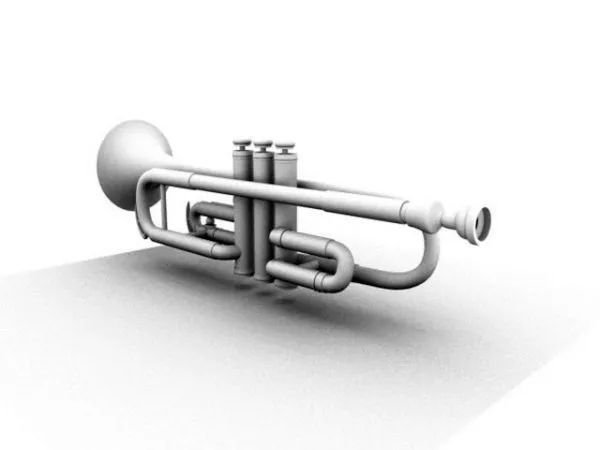 B♭ Trumpet 3d model B♭ Trumpet 3d model