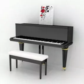Upright Piano 3d model