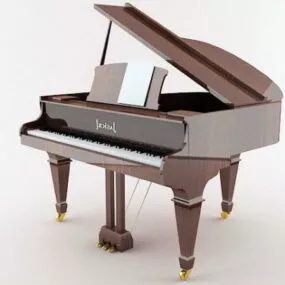 Brown Grand Piano 3d model