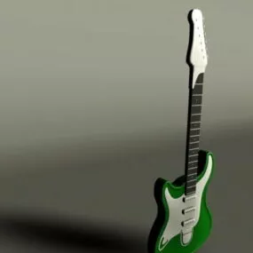 Green Guitar 3d model