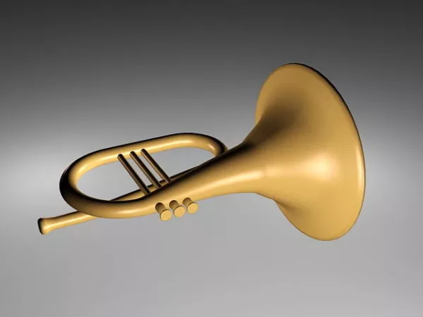 Horn Instrument 3d model Horn Instrument 3d model