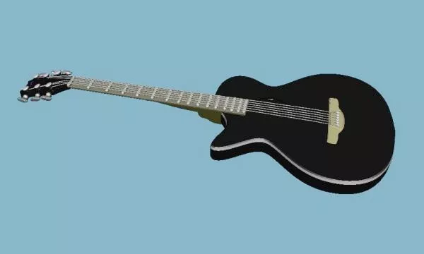 Lowpoly Classic Guitar 3d model