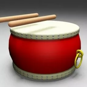 Large Chinese Drum 3d model