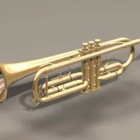 Bass Trumpet Instrument 3d model